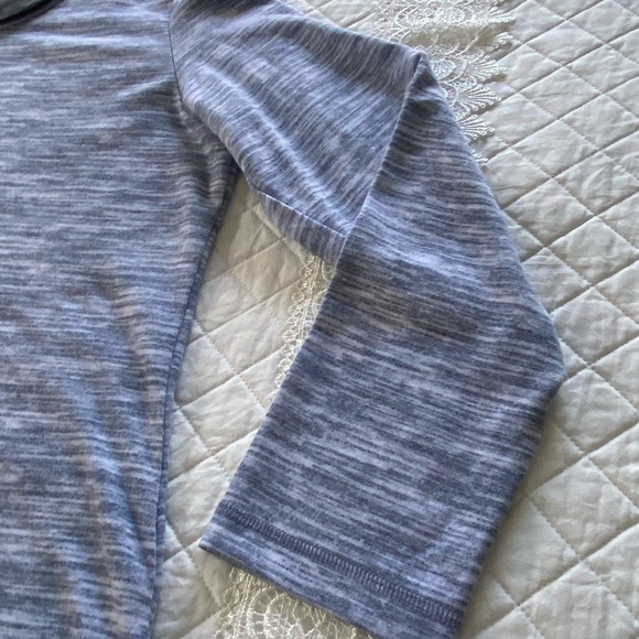Karen Scott Sport Cowl Neck Tunic Top Blue Pattern Long Sleeve Size Medium - Picture 6 of 10